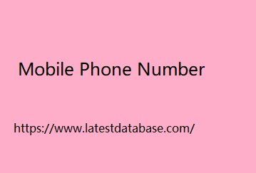 Mobile Phone Number List