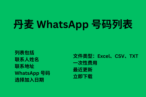 丹麦 WhatsApp 号码列表