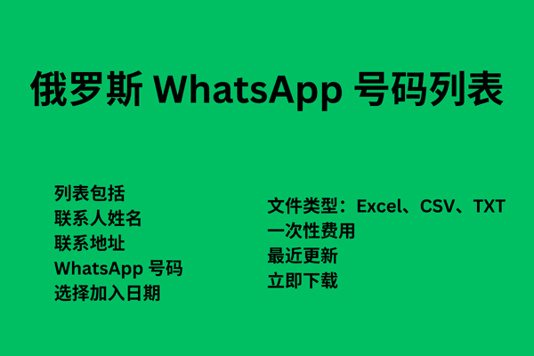 俄罗斯 WhatsApp 号码列表