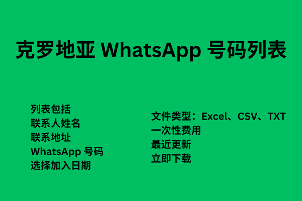 克罗地亚 WhatsApp 号码列表