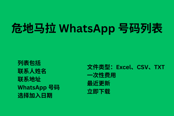 危地马拉 WhatsApp 号码列表