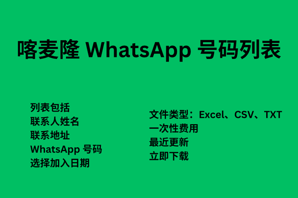 喀麦隆 WhatsApp 号码列表