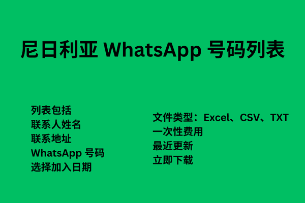 尼日利亚 WhatsApp 号码列表