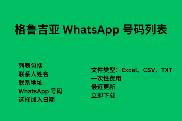 格鲁吉亚 WhatsApp 号码列表