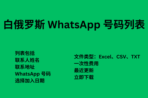 白俄罗斯 WhatsApp 号码列表