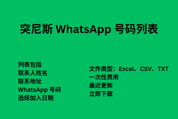 突尼斯 WhatsApp 号码列表