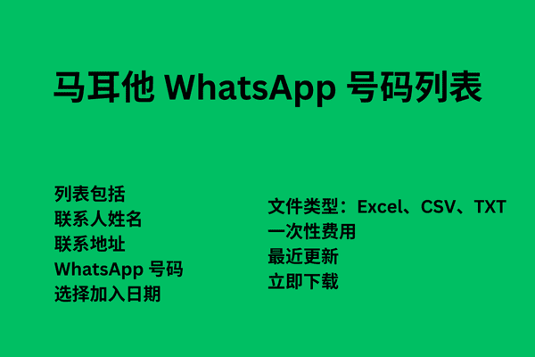 马耳他 WhatsApp 号码列表